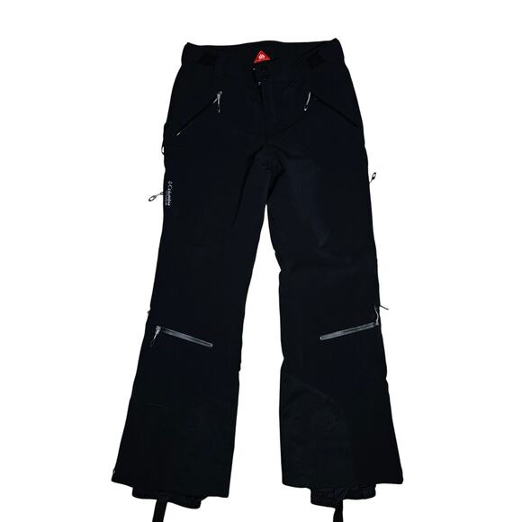Columbia Titanium Omni Heat Snowpants Black Zipper Proofing Adjustable Waist Med - Picture 1 of 10